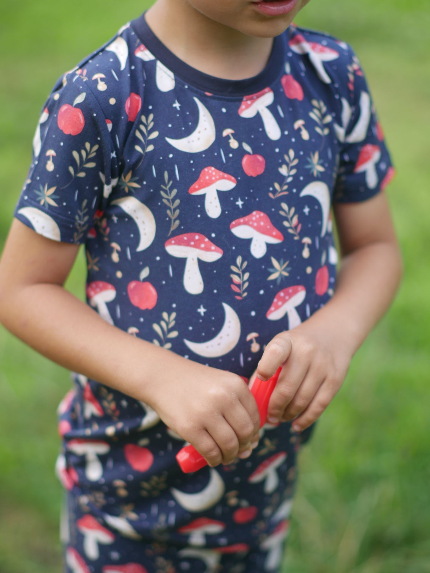 Mushroom Moon Two Piece Kids Pajama Set