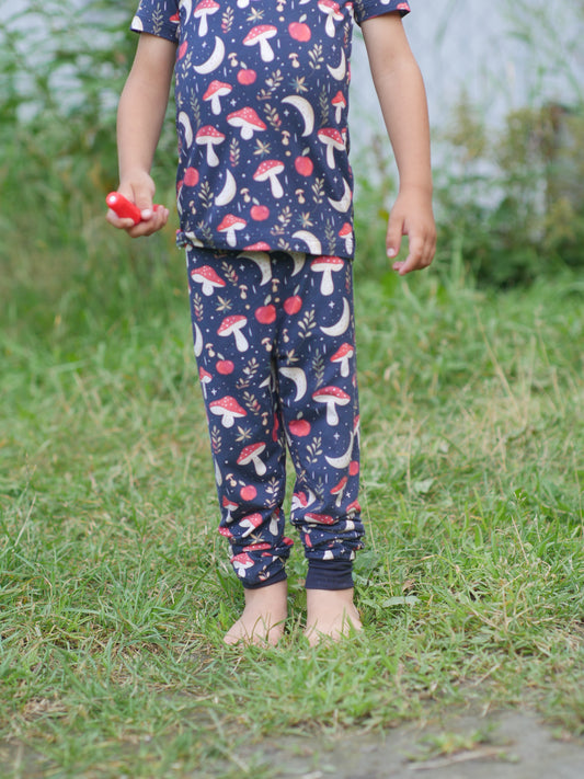 Mushroom Moon Two Piece Kids Pajama Set